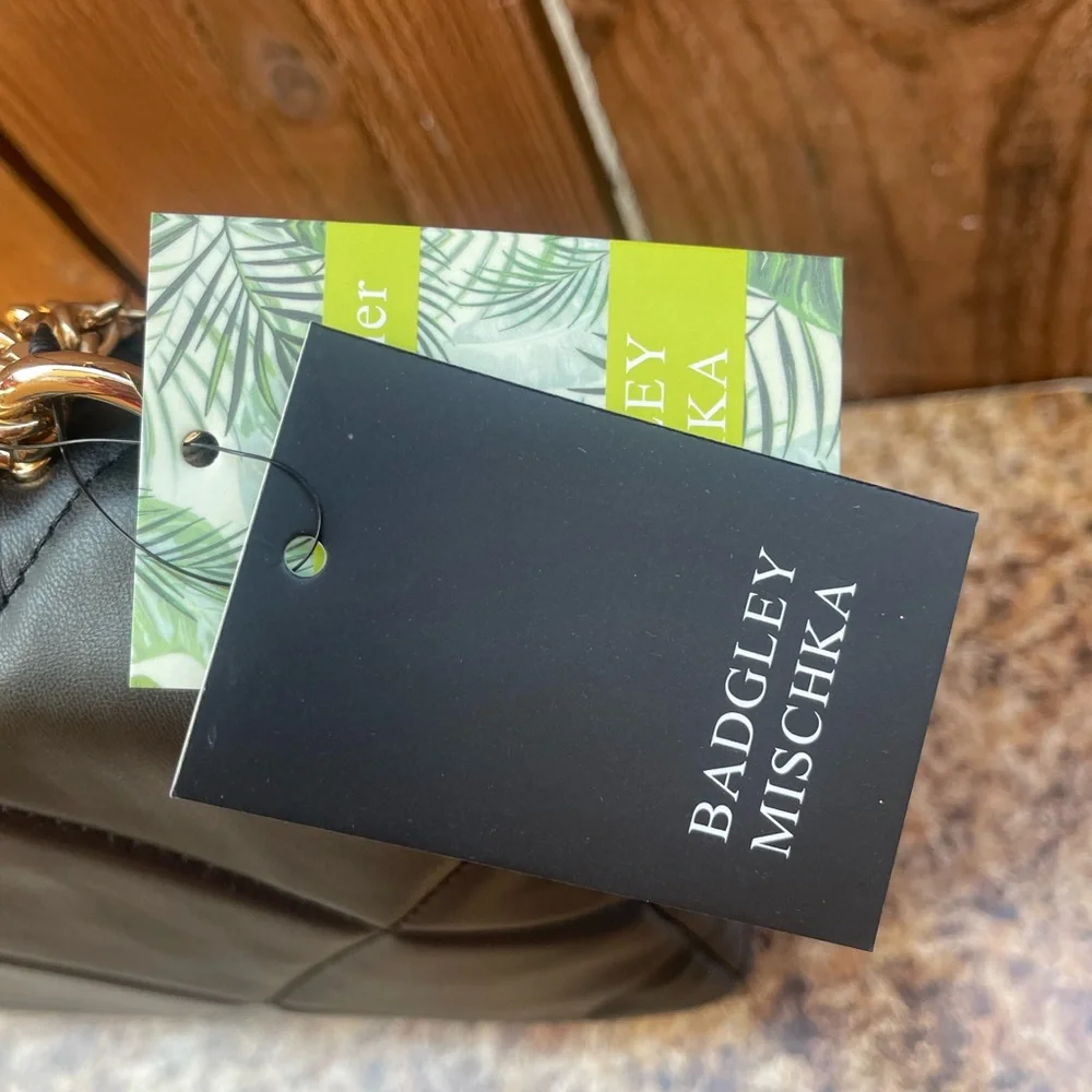 Badgley Mischka Quilted Big Chain Crossbody Bag - Picture 6 of 14